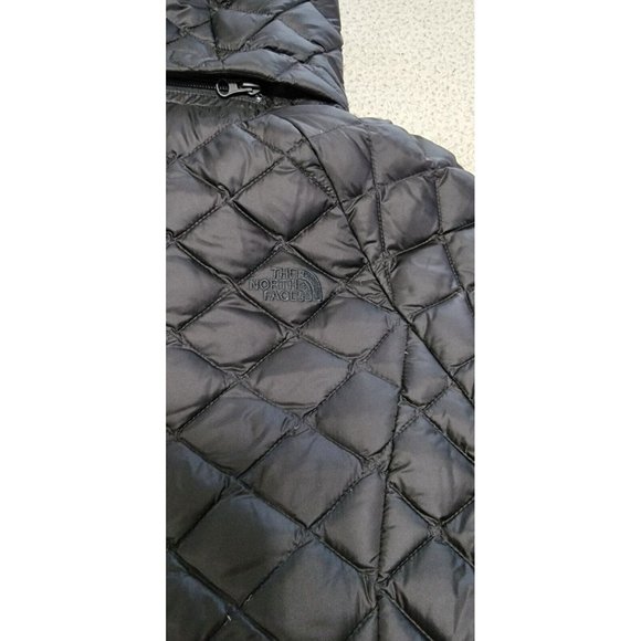 The North Face Women Black Quilted Hooded Jacket Full Zip Down Filled Size Small - Picture 10 of 16